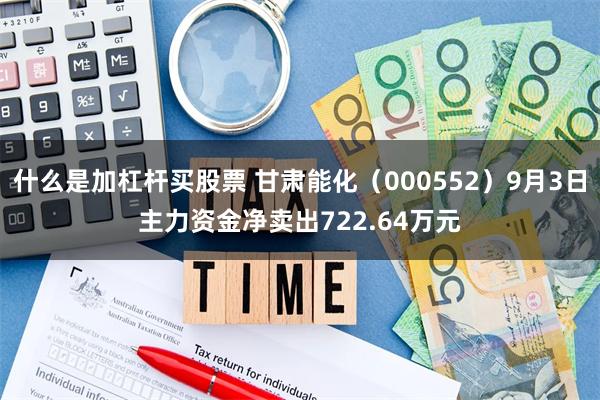 什么是加杠杆买股票 甘肃能化（000552）9月3日主力资金净卖出722.64万元