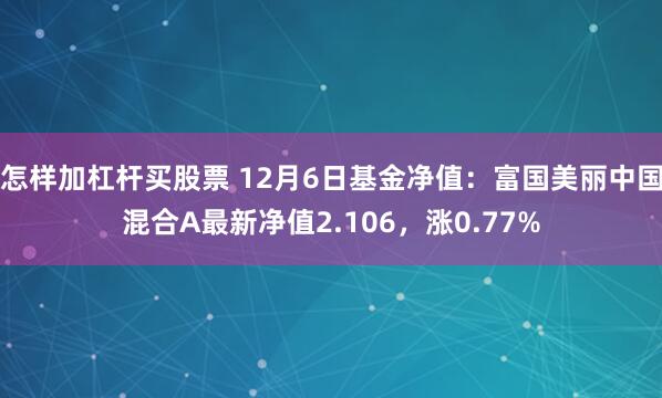 怎样加杠杆买股票 12月6日基金净值：富国美丽中国混合A最新净值2.106，涨0.77%